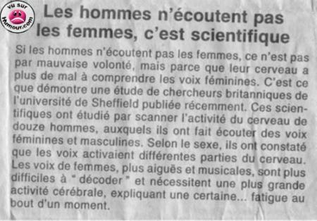 blague : les hommes n ecoute pas les femmes lol